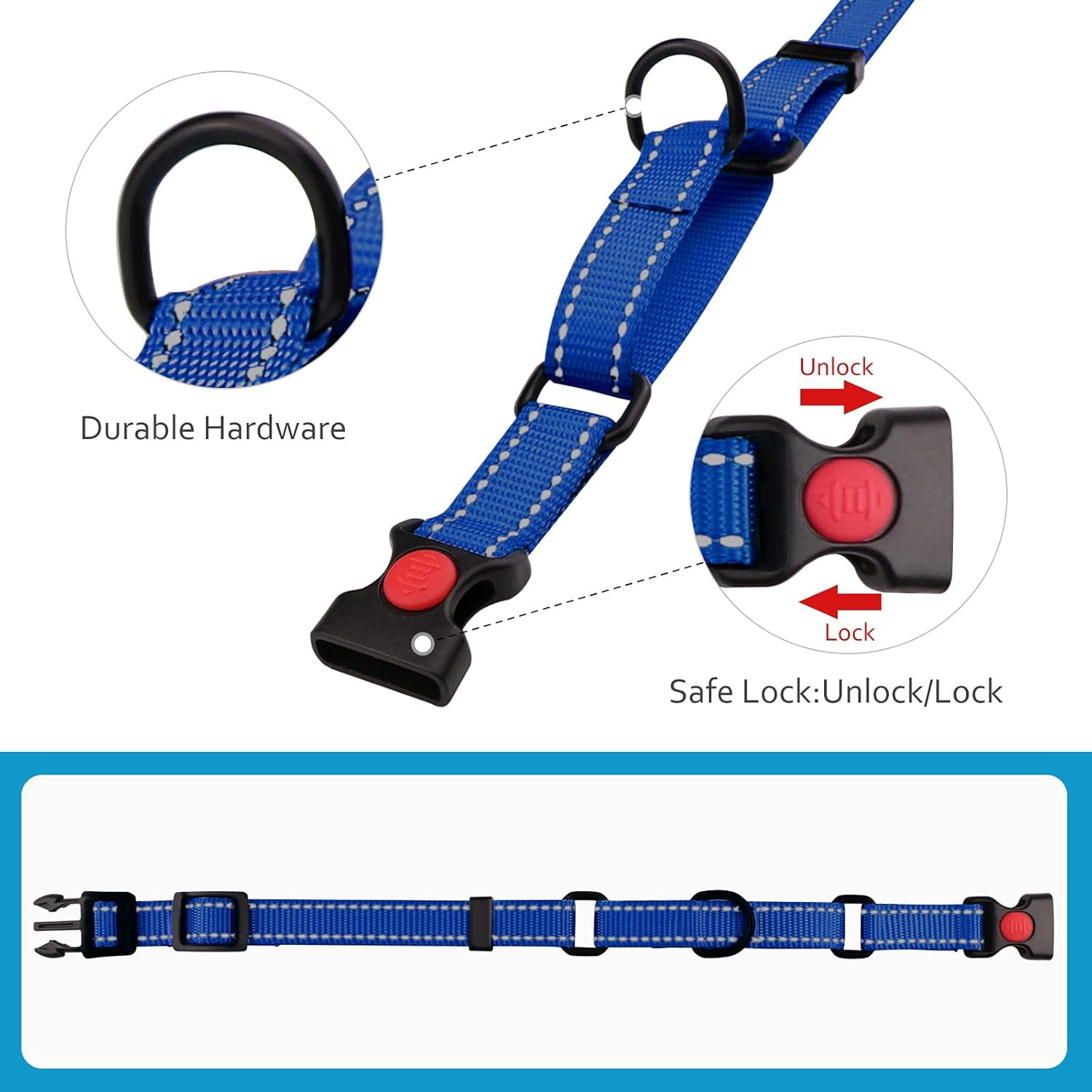 Solennerer Dog Collar Dog Leash Sets Heavy Duty Pet Leash Lead Rope for Small Medium Large Dogs Walking Running Training