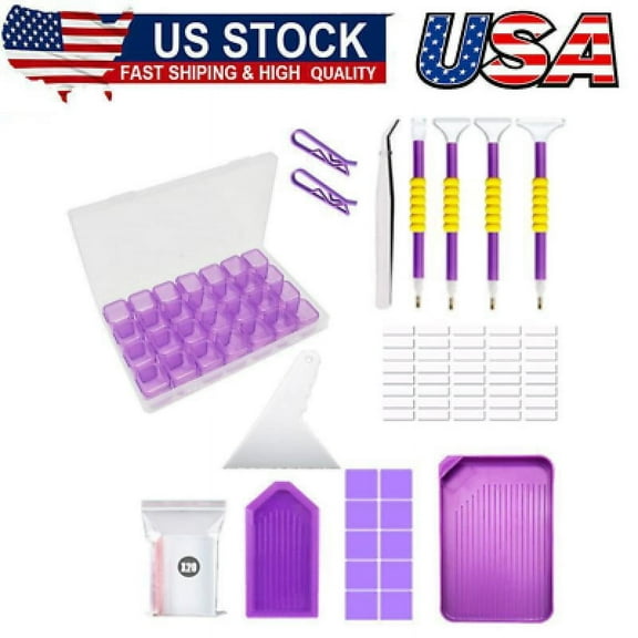 46PCS DIY Diamond Painting Tools and Accessories Kit Multiple Sizes Painting Pen