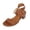 Brown, variant on OAVQHLG3B Women's Comfortable All Match Fish Mouth Thick Heel Ankle Strap High Heel Sandals
