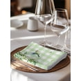 thumbnail image 6 of Spring Plants Cloth Napkins Set of 4 Reusable Dinner Napkins, Watercolor Birds Leaves Flowers Green Plaid Cocktail Napkin Washable Table Napkins for Wedding/Holiday Party/Baby Shower 20"x20", 6 of 7