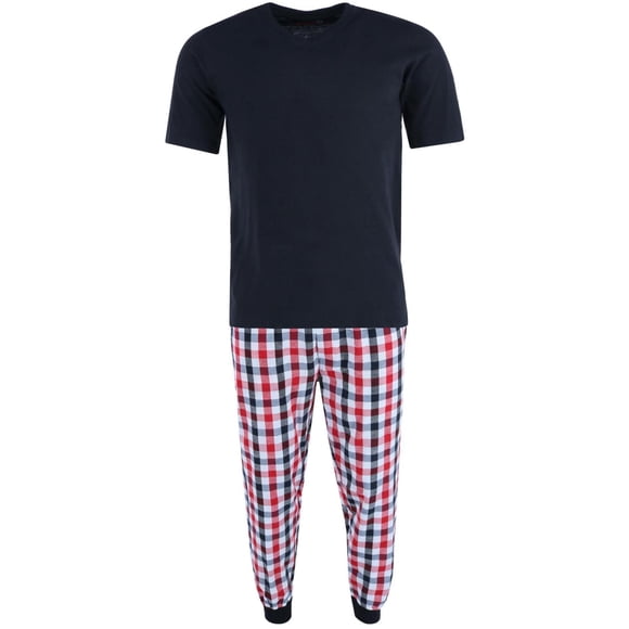 Ten West Apparel V-Neck Top With Plaid Jogger Lounge Set (Men's)
