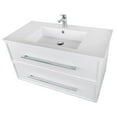 thumbnail image 4 of Cutler Kitchen and Bath Milano 36" Wood/Cultured Marble Bathroom Vanity in White, 4 of 5
