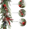 thumbnail image 6 of HomeKingdee Artificial Christmas Wreaths for Front Door,Christmas Garland Xmas Wreath with Red Berries,Real Touch Artificial Pine Garland for Wall Window Porch Farmhouse,Party Decor, 6 of 6
