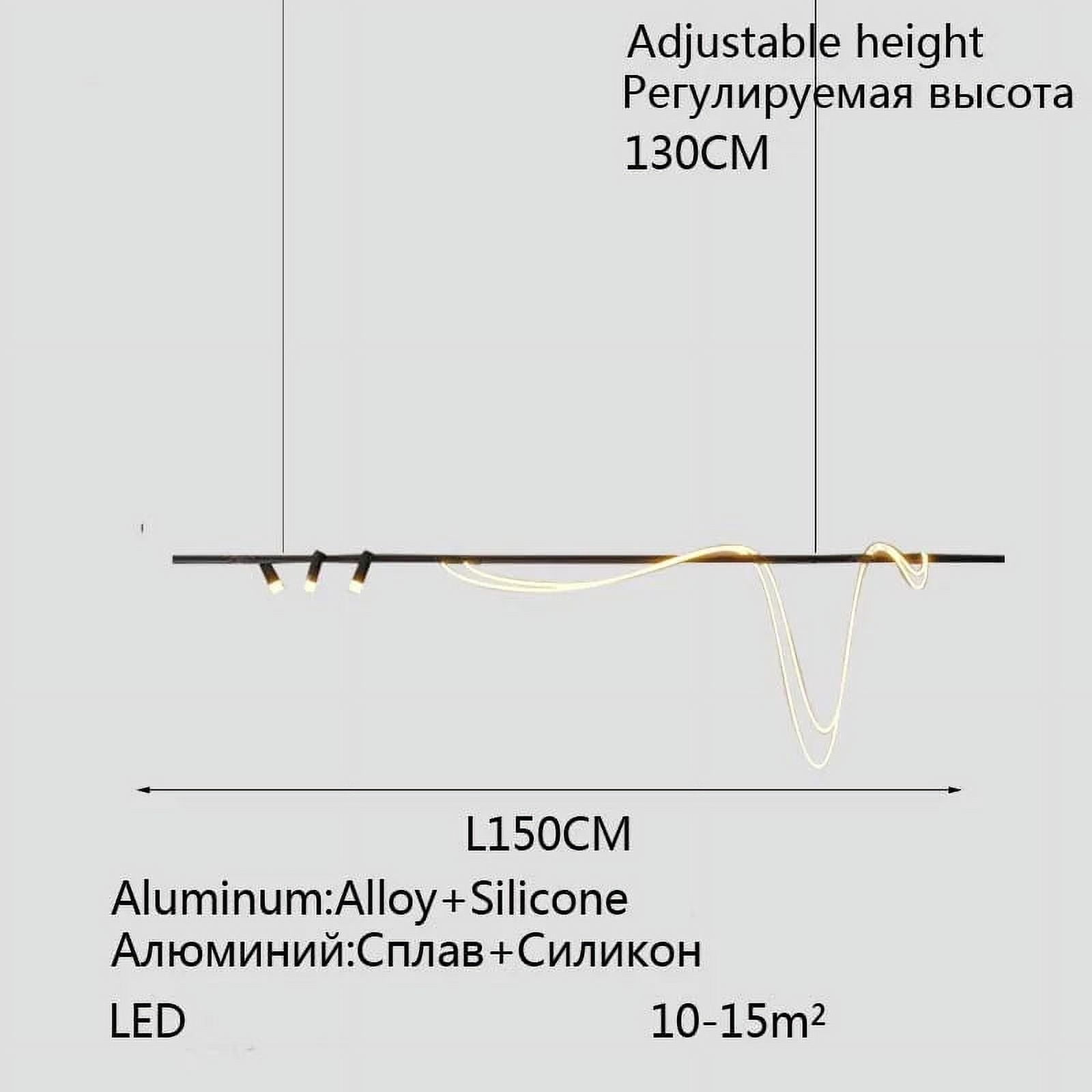 Modern minimalist Scandinavian LED strip lights pendant lights design ...