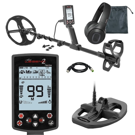 Nokta The Legend 2 SMF Waterproof Metal Detector with LD28 11" and LD21 8" Search Coils