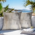 thumbnail image 4 of Brown Oil Painting Outdoor Pillow Covers Pack of 2 Modern Abstract Art Minimalism Waterproof Throw Pillow Covers Decorative Cushion Cases for Patio Garden Tent Balcony Couch 18x18 inch, 4 of 8