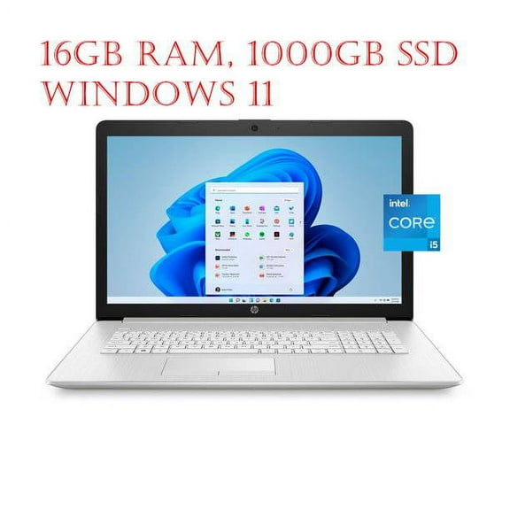 HP 17.3" FHD, Intel Core i5-1135G7, 16GB RAM, 1000GB SSD, Natural Silver, Windows 11 Home