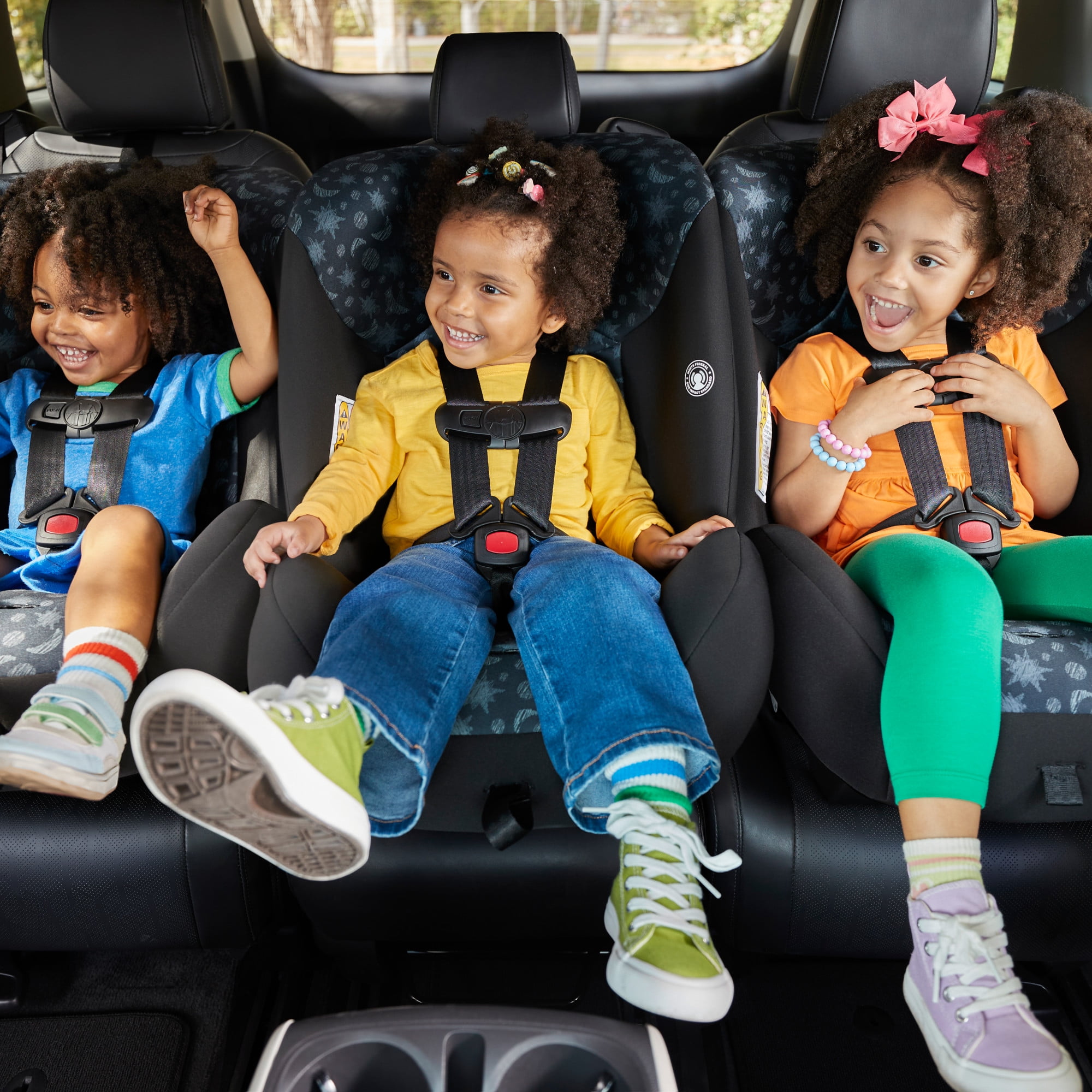 Cosco Kids Scenera Extend Infant & Toddler Convertible Car Seat, Moonlit Night, Black