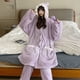 thumbnail image 1 of Pijama de mujer Shark 2023 con capucha de franela, conjunto de pijama Kawaii para mujer con pantalones, pijama bonito para fiesta de Halloween, ropa de estar por casa, 1 of 5