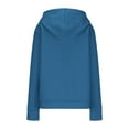 thumbnail image 5 of Hoodies for Women, Womens Zip up Hooded Sweatshirt Thumb Holes, Drawstring Lightweight Thin Full Zip Hoodie Pockets Casual Winter Long Sleeve Fleece Fall Jackets with Zipper Blue M, 5 of 8