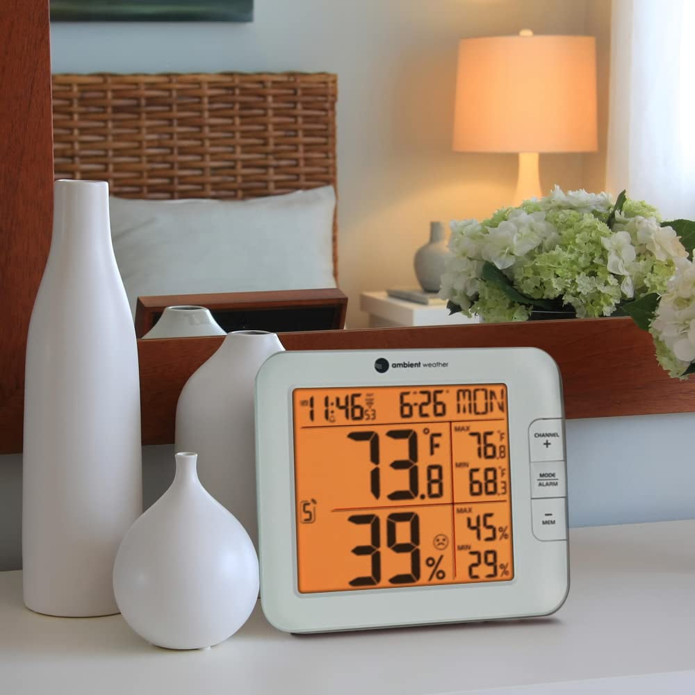 Ambient Weather WS-8482-X3 Wireless 7-Channel Internet Remote Monitoring Weather Station with Three Indoor/Outdoor Temperature & Humidity Sensors, Compatible with Alexa