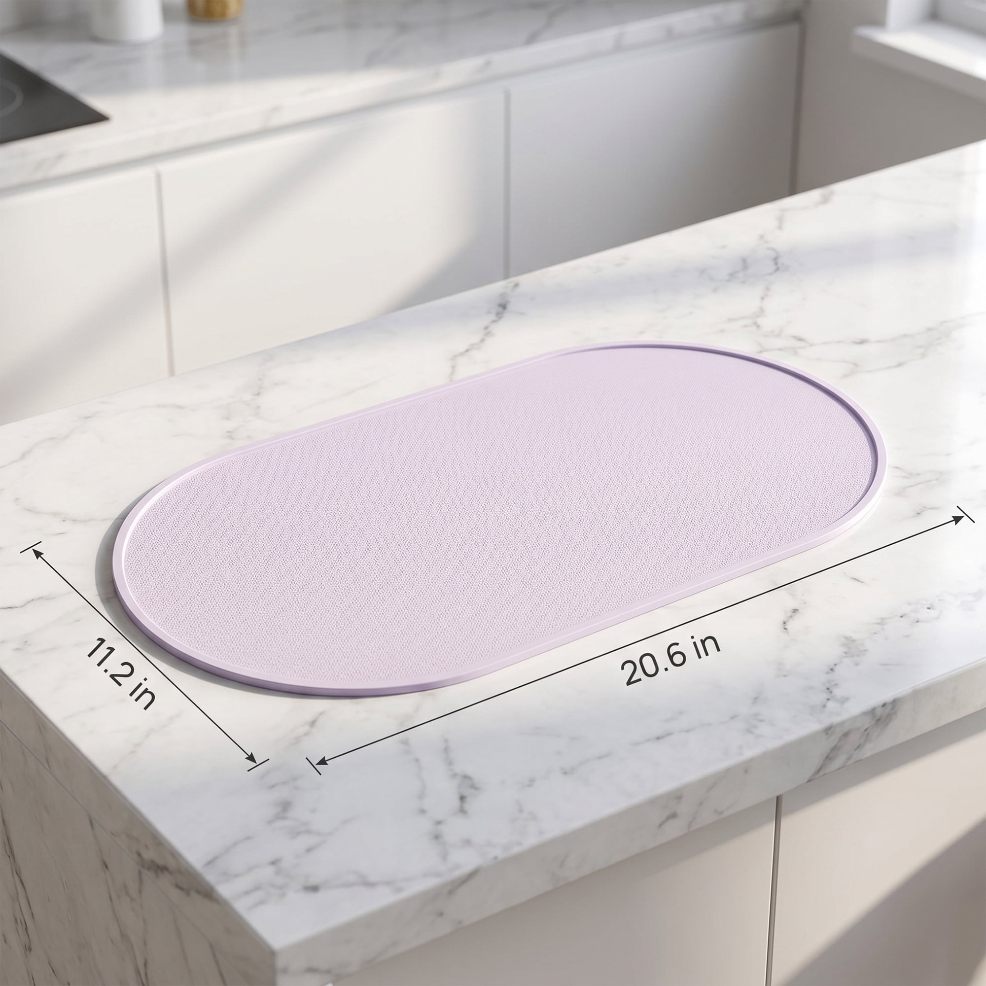 Unique Bargains 6 Pack Silicone Placemats for Kitchen Dining Table Decor Purple 21"x11"