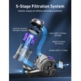 thumbnail image 2 of Canister Vacuum Cleaner, 1700W 45Kpa Bagless Vacuum Cleaner, Multi-Cyclonic Filtration, 2 Anti-Allergen HEPA Filters, 3.5QT Dust Cup, 4 Tools, Corded Vacuum for Hard Floor, Pet Hair, 2 of 9