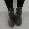 thumbnail image 4 of NECHOLOGY Botas Mujer Adulto Femenino Zapatos Botines de mujer Botas con cordones elásticos y puntera redonda de de color sólido a la moda para mujer (Black, 8), 4 of 7