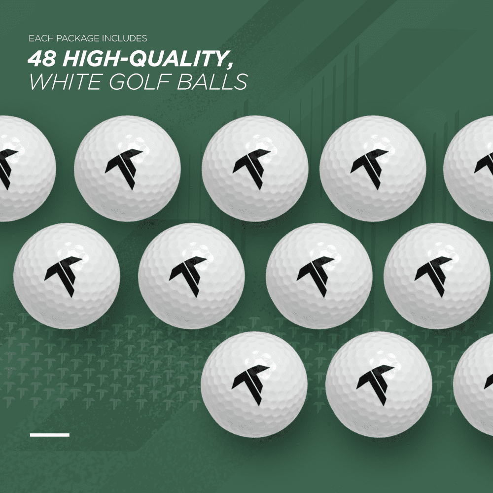 TruScope USGA Approved Golf Balls, Soft Core for Control &  Distance, New 48 Pack, White