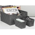 thumbnail image 6 of 7 Piece Set Decorative & Durable Woven Fabric Storage Baskets, Shelf & Closet Organization - Gray, 6 of 7