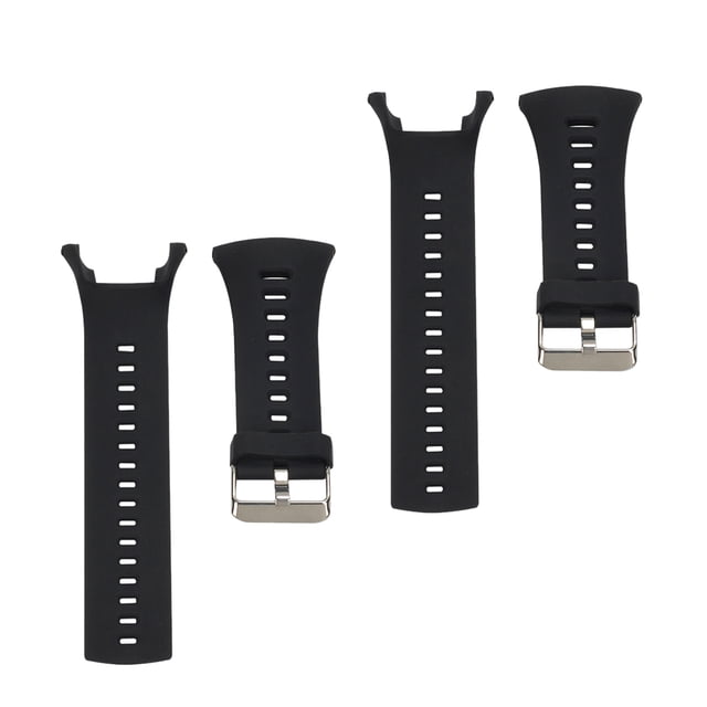 2 Piezas de Goma de Reemplazo de Pulsera Bandas Corchete para Ambit 3 2 1 Negro Sunnimix Correa de la correa del reloj de la correa del reloj