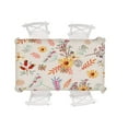 thumbnail image 1 of Linen Pattern Tablecloth Home Decoration Red Floral Antiskid 140*140 Fashion Fade-Resistant Oil-Resistant Desk Colth, 1 of 9