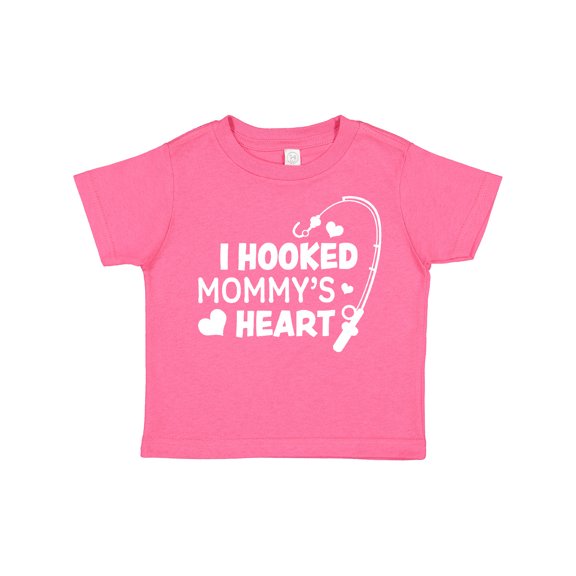 Inktastic I Hooked Mommy's Heart with Fishing Rod Boys or Girls Toddler T-Shirt