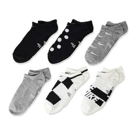 Nike Kids Everyday Lightweight Graphic No-Show Socks (6 Pair)