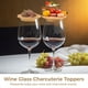 thumbnail image 3 of 10 piezas de adornos para copas de vino, platos de charcutería para copas de vino de palisandro, posavasos con cubierta para copas de vino, tablas de charcutería de vidrio de madera para fiestas, bare, 3 of 6