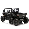 thumbnail image 4 of iRerts 24V Electric Ride on Dump Truck, 4WD Powered Ride on Toys with Remote Control, Dump Bed, Bluetooth Music, 6 Wheel Electric Car for Kids Boys Girls Birthday Christmas Gift Ages 3-5, Black, 4 of 7