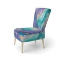 thumbnail image 3 of Designart "Colorful Liquid Fluid Pattern Ii" Upholstered Modern & Contemporary Accent Chair and Fractals Arm Chair - Multiple Color & Pattern, 3 of 7