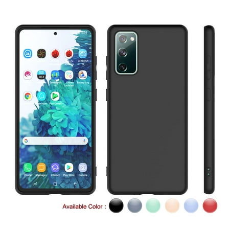 Cell Phone Cases for 6.5" Samsung Galaxy S20 FE 5G, Njjex Liquid Silicone Gel Rubber Shockproof Case Ultra Thin fit Galaxy S20 FE 5G Case Slim Matte Surface Cover for Galaxy S20 FE 5G 2020 -Black