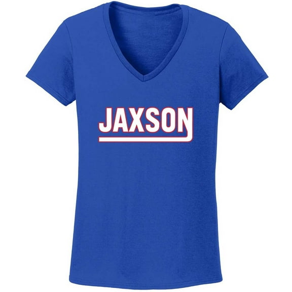 Jaxson Dart Logo New York LADIES V-NECK Shirt T-Shirt