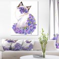 thumbnail image 1 of Cute Cat with Blue Flowers - Animal Canvas Art Print, 1 of 3