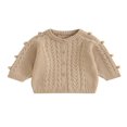 thumbnail image 1 of Infant Baby Boy Girl Knitting Cardigan Solid Color -Neck Button Closure Sweater Coat for Autumn 18-24 Months, 1 of 8