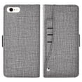 thumbnail image 4 of Wallet Case for iPhone 6 Plus 6s Plus, Blocking Card Slot Stand Shockproof TPU Interior Case PU Leather Magnetic Protect Flip Cover Compatible with iPhone 6 Plus 6s Plus, Gray, 4 of 5