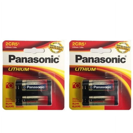 2 Pack Panasonic 2CR5 Lithium Photo Battery DL45, KL2CR5, 5032LC