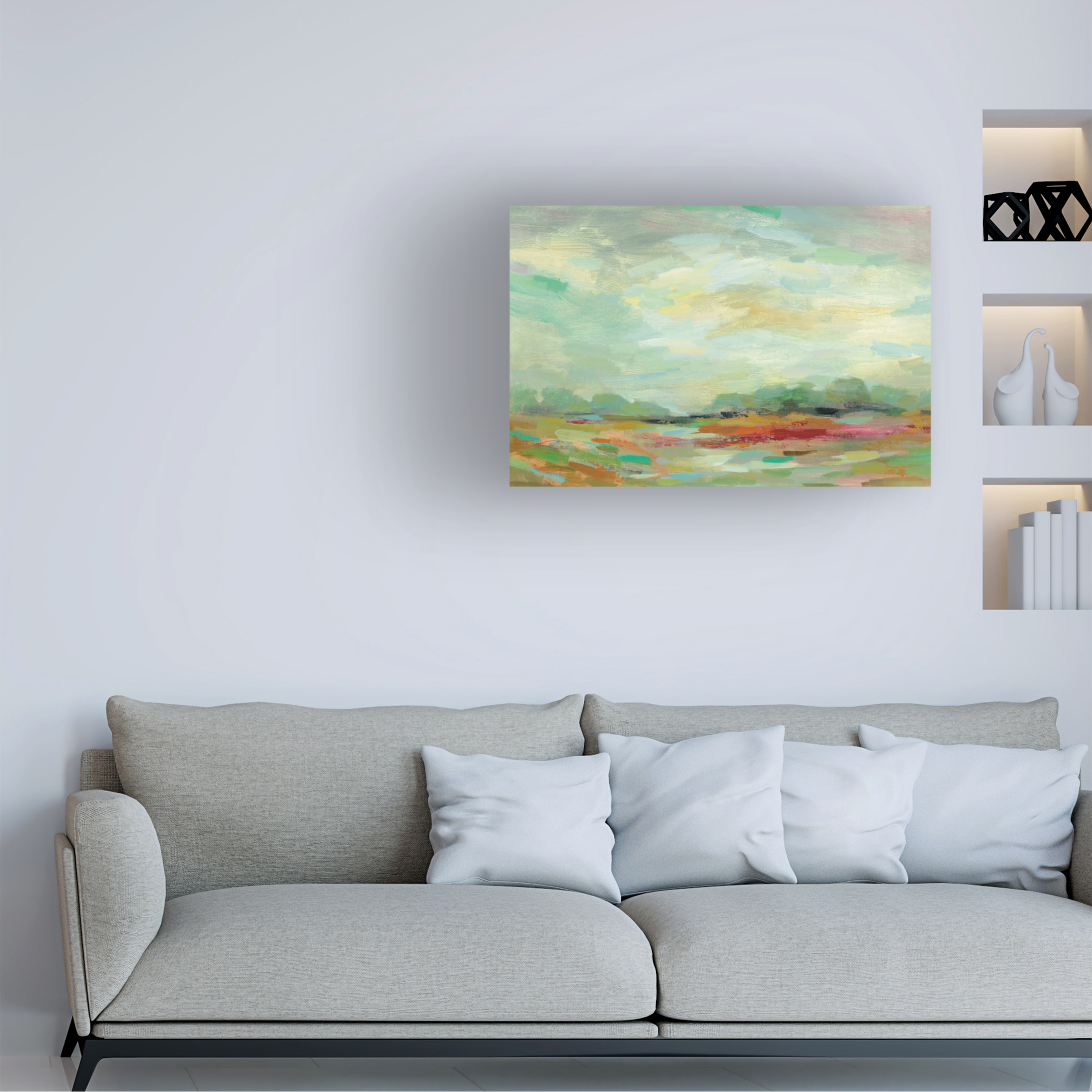 Trademark Fine Art 'Sunrise Field' Canvas Art by Silvia Vassileva