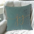 thumbnail image 2 of Maison Concepts Christmas Velvet Joy Embroidered Cushion Green 18X18 - Set of 2, 2 of 4