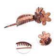 thumbnail image 2 of Unique Bargains 1 Pc Fashion Six-Petal Flower Hair Clips Hairdo Clip Brown, 2 of 5