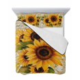thumbnail image 7 of Sunflower Twin Size Down Alternative Comforter, Lightweight Comforter Quilt Bedding Set with Pillow Shams Oil Painting Summer Botanical All Seasons Bed Comforter Duvet Insert 68"x86", 7 of 7