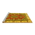 thumbnail image 2 of Ahgly Company Machine Washable Indoor Rectangle Geometric Yellow Traditional Area Rugs, 5' x 7', 2 of 4