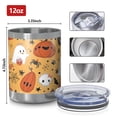 thumbnail image 3 of 12oz Tumblers Cute Halloween Icons Pattern Vacuum Insulated Stainless Steel Travel Tumbler Cups Mug with Lid and Straw for Beer,Coffee,Beverages with Cleaning Brush for Cold & Hot Drinks, 3 of 5