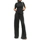 thumbnail image 1 of Txlixc Traje de mujer, camiseta de cuello alto de manga corta con traje de pantalones de piernas anchas Txlixc moda, 1 of 5
