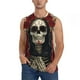 thumbnail image 1 of Balery Gothic Skull With Roses Camisetas sin mangas para hombre, absorbe la humedad y protege contra el mal olor.-XX-Large, 1 of 7