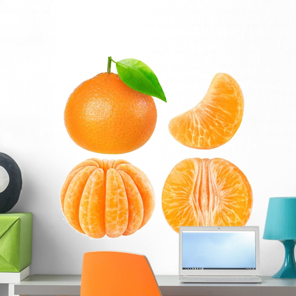 Orange Tangerine Fruit Wall Decal Sticker Set Wallmonkeys Individual