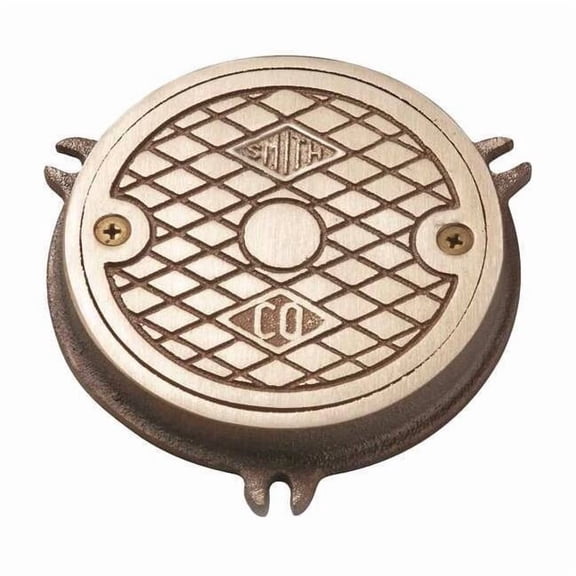 Jay R. Smith Manufacturing Floor Cleanout,3/4 in. H,Nickel Bronze 4810-04PB