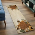 thumbnail image 3 of Runner Rug 2'x6', Vintage Bees Washable Non-Slip Hallway Runner Rugs, Daisy Floral Pastoral Retro Art Bedside Rugs Floor Mats Carpet Runners for Kitchen Bathroom Laundry Room, 3 of 8