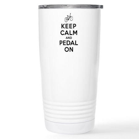 

CafePress - Keep Calm And Pedal On Stainless Steel Travel Mug - Stainless Steel Travel Mug Insulated 20 oz. Coffee Tumbler