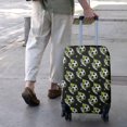 thumbnail image 3 of Black Soccer Balls with Green Elements Pattern Luggage Cover Fashion Suitcase Cover Baggage Covers Fit 25-28 Inch Luggage (Go Travel), 3 of 5