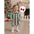 thumbnail image 4 of BemeyourBBs Toddler Baby Girls Dress Doll Collar Long Sleeve Dress with Headband, 4 of 9
