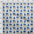 thumbnail image 3 of oneOone Cotton Poplin Twill Blue Fabric Tree Sewing Material Print Fabric By The Yard 56 Inch Wide, 3 of 6