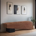 thumbnail image 2 of Meridian Furniture Alora Cognac Polyester Fabric Bench, 2 of 10