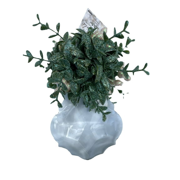 The Original Kissing Krystals Ornament Polygon White Pearly Mistletoe by Ganz